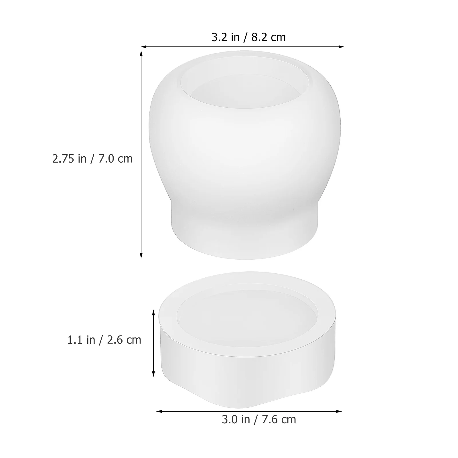 2 Pcs with Cover Pudding Jar Mold Mason Sweet Jars Silica Gel Adjustable DIY Silicone