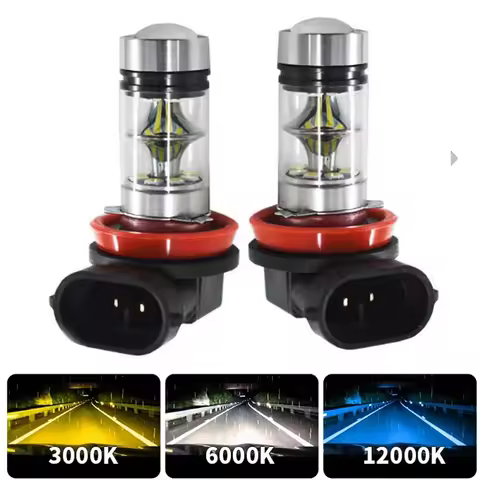 2Pcs H8 H11 Led HB4 9006 HB3 9005 Fog Lights Bulb 5050SMD 12000LM 6000K White Car Driving Running Lamp Auto Leds Light 12V 24V