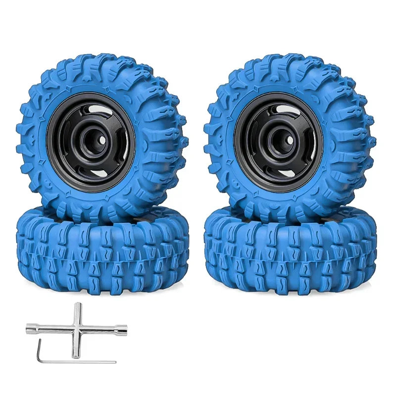 Aluminum 1.45 Inch Wheel Crawler Tires 4PCS 65*25mm Tyre for 1/18TRX4M SCX24 RC Cars