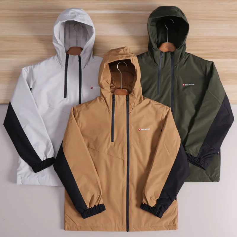 

Nordic Mountain Lightweight Cotton Jaet Warm Hooded Men's Coat Autumn Winter Faion Urban Sle Long Sve Stand Fit