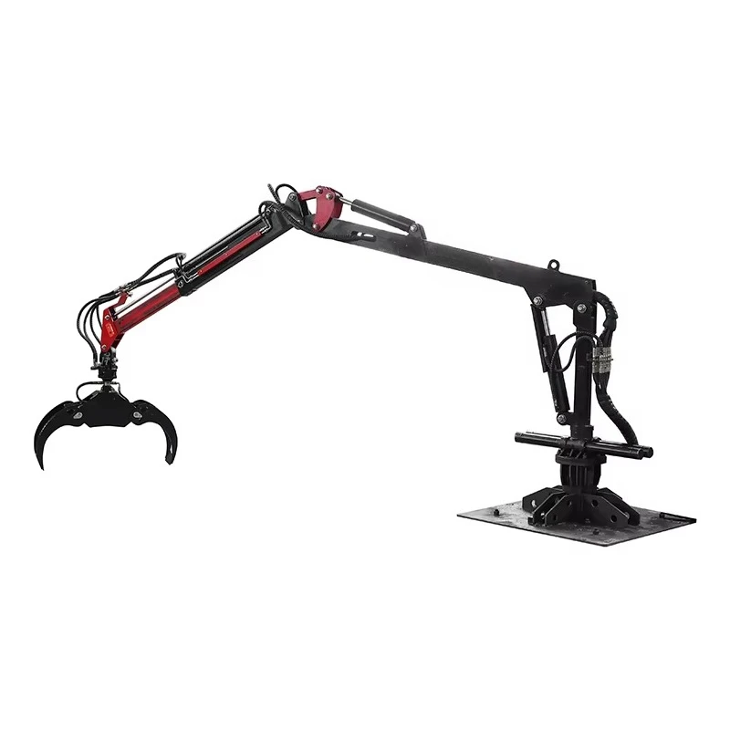 Forstmaschinen-Traktor mit hydraulischem Drehgreifer, Holzkran