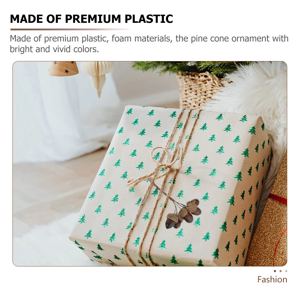 

6Pcs Simulation Pine Nut Fake Pinecones Bouquet Decor Party Decorations DIY Supplies Realistic Pine Nut Ornaments