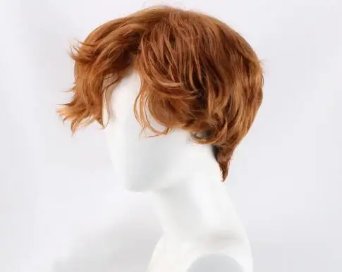 Young Men short red Brown wavy Ron cosplay Cosplay Costumes hair Wigs