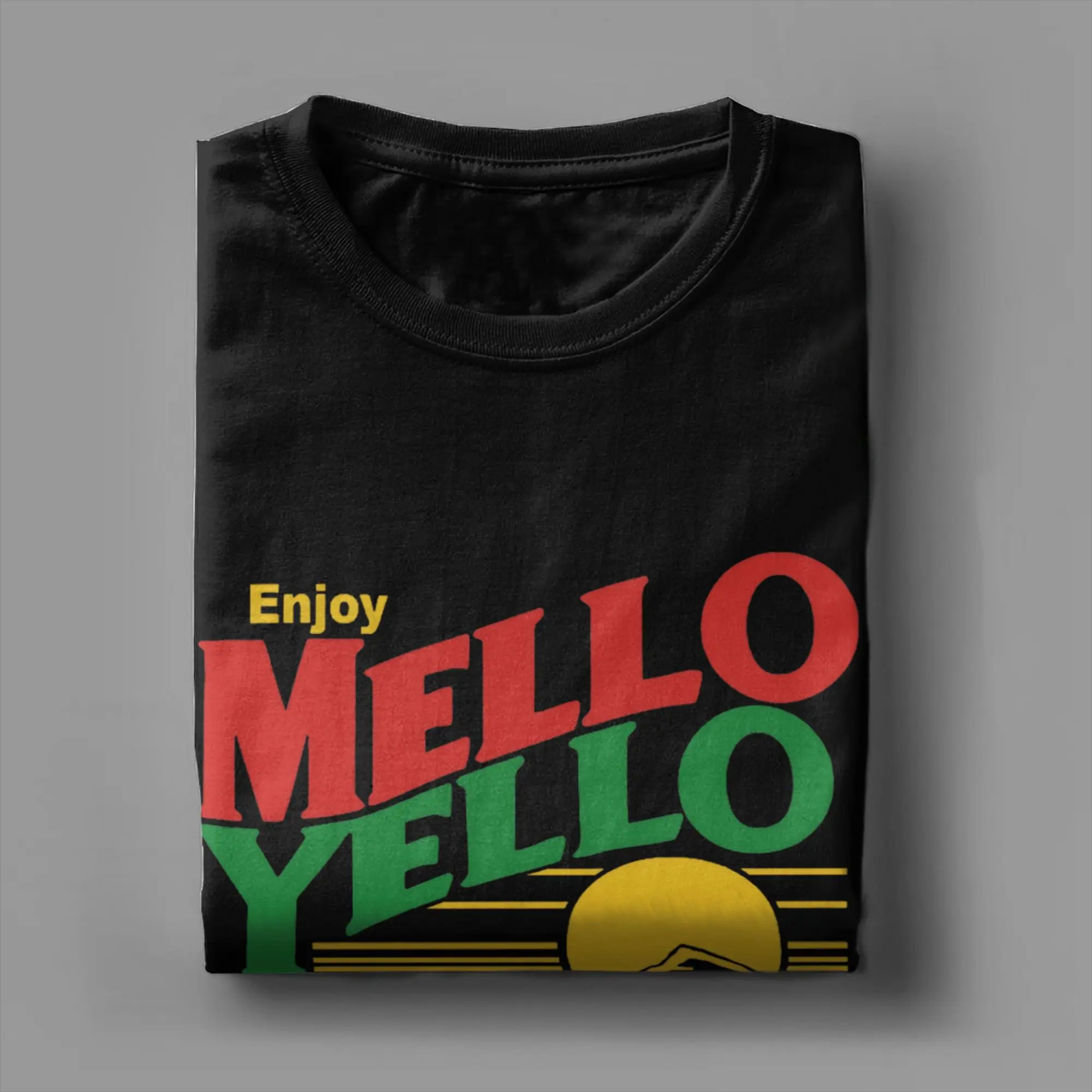 شرب Mellos Yellows تي شيرت الشاطئ مضحك تي شيرت القطن العصرية كول تي شيرت للرجال قصيرة الأكمام بلايز عادية