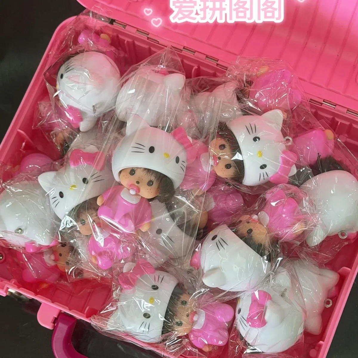 

New Cartoon For HelloKitty Monqiqi Keychain Pendant Doll Desktop Backpack Pendant Doll Ornament Creative Women Girl for Gifts
