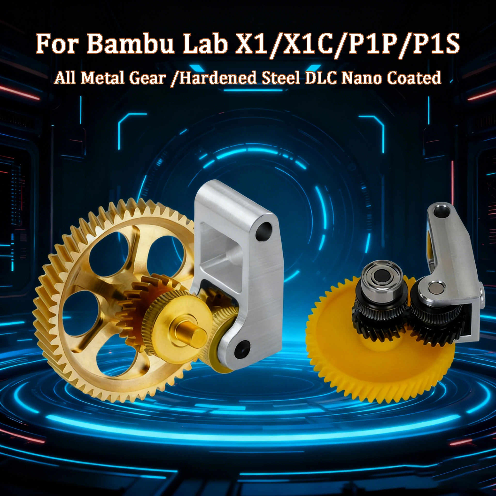 

Upgrade Extruder Gear For Bambu Lab P1P X1 Extruder Hardened Steel Assembly For Bambulab P1S P1P X1 X1C 3D Printer Accessories
