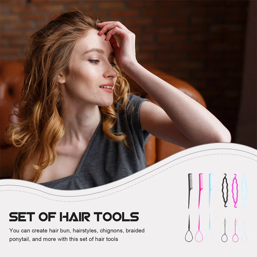 

12 set Hair Braiding Tools 12 Sets Plastic Bun Makers Twisting Hairstyle Accessories For Women Yoga Running Wedding Parties
