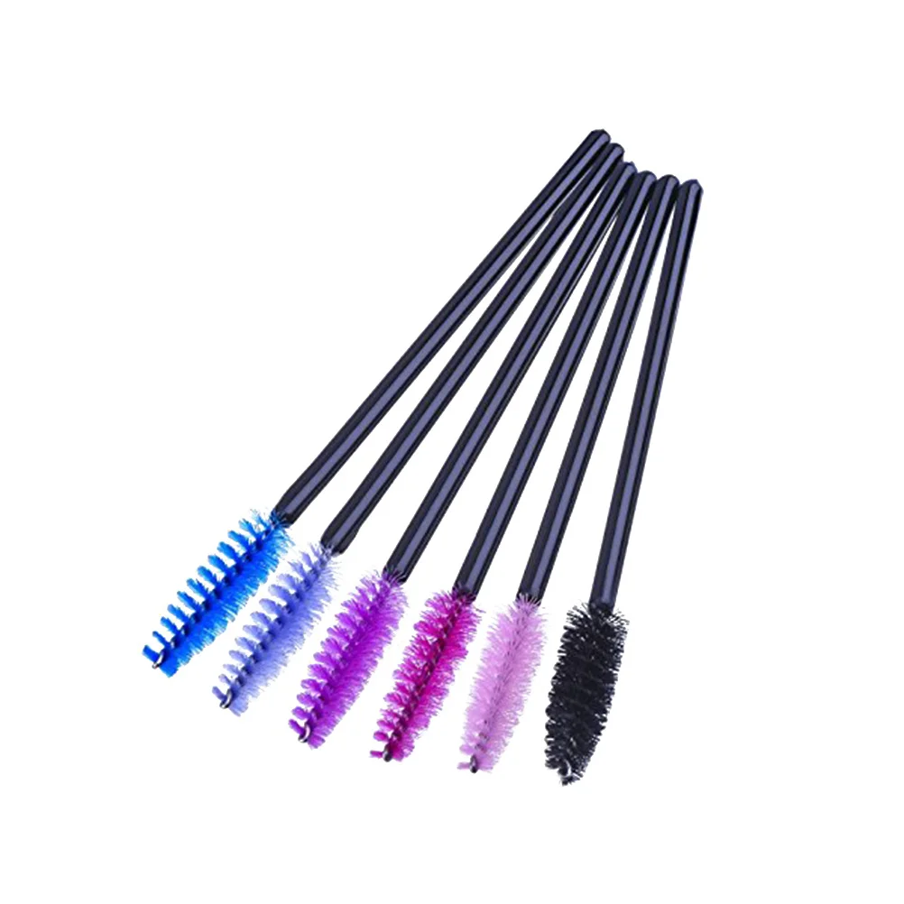 แปรงมาสคาร่าแบบใช้แล้วทิ้ง 50 ชิ้น สีชมพู อุปกรณ์แต่งหน้าระดับมืออาชีพ หวีแยกขนตา สำหรับดัดขนตา ใช้ในร้านเสริมสวยและที่บ้าน
