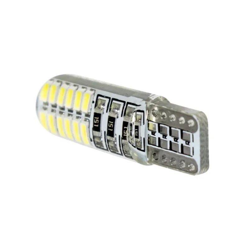 100pcs T10 3014  silicone 24 LED Lights W5W 194  168 interior light  Wedge Door Instrument auto Side Lamp parking bulb 12V