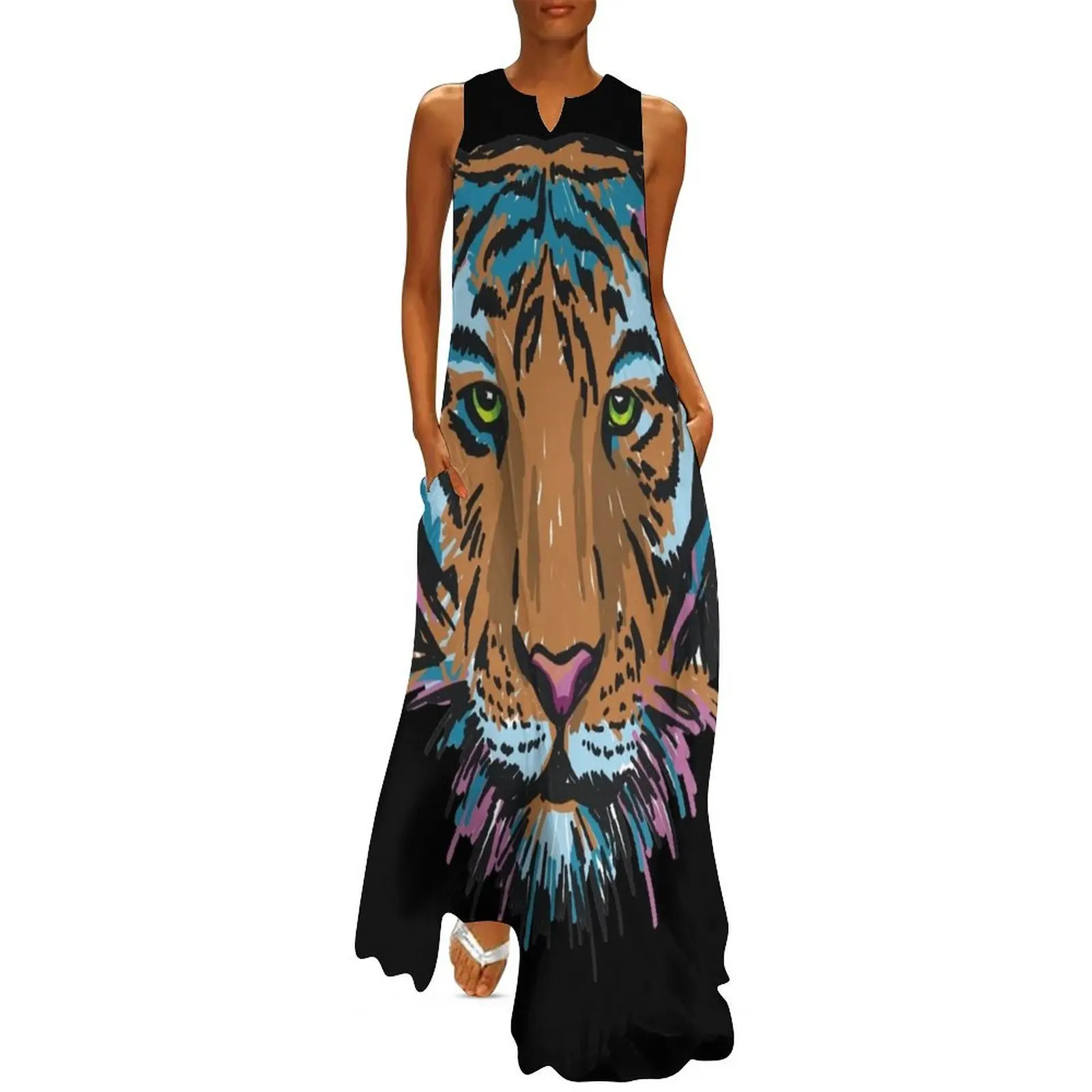 

Tiger Long Dress Woman fashion prom dresses elegant women's dresses for wedding