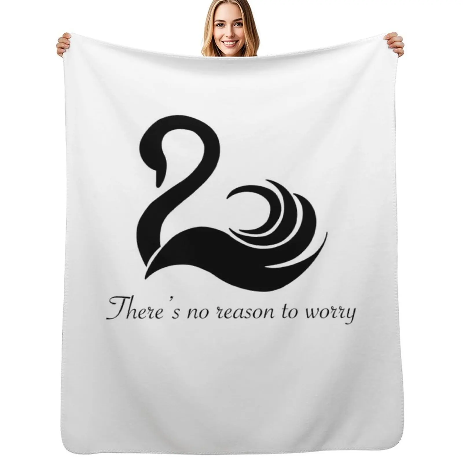 There's No Reason To Worry Quote Throw Blanket Heavy Polar Plush Luxury Thicken Vintage Comforter Blankets