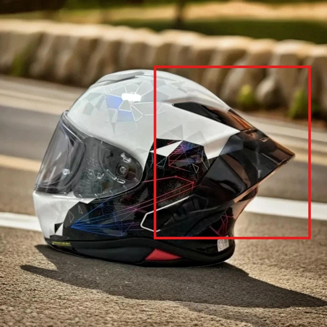 Motorcycle Helmet Rear Spoiler Decorative Tail Wing Replacement Accessories for Z8 Helmet Motorbike Casco Spoiler