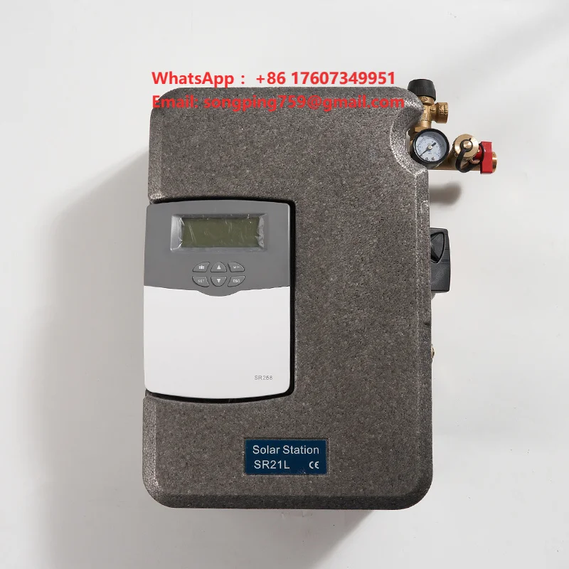 Twin Pipelines Solar Pump Station SR21L With Controller SR258 for Solar Thermal System, Flow and Return Connection