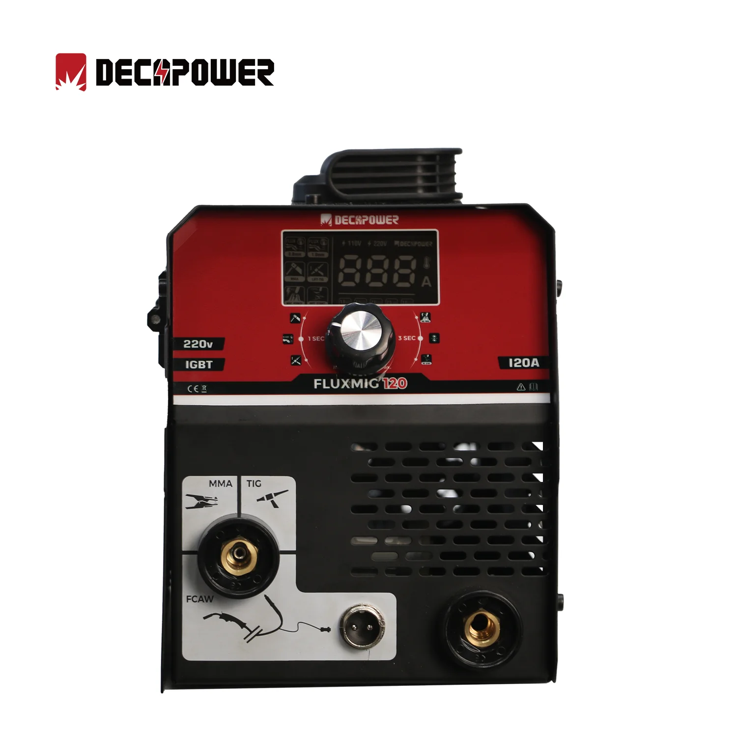 

Decapower Mig Welder Flux 120A 220V Inverter Gasless 3 In 1 Lift Tig Mma Arc Welding Machine