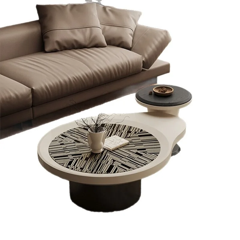 Italian minimalist special-shaped coffee table combination, living room home new atmospheric small apartment light luxury modern