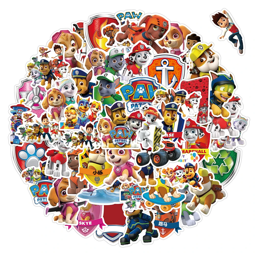 10/30/50pcs Cool Anime Cute PAW Patrol Stickers Cartoon Decals Laptop Fridge Laptop Phone Graffiti Classic Toy Sticker for Kids