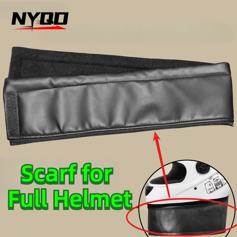 

Windproof Scarf for Full Helmet Thin Teeth Zipper Removable Sponge Pad Chin Holder Accessory Cascos Para Moto