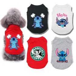 Disney Stitch Summer Pet Dogs Clothes Cute Cotton Dogs Vest Breathable Puppy For Small Medium Dogs Clothng Chihuahua Perro Pug