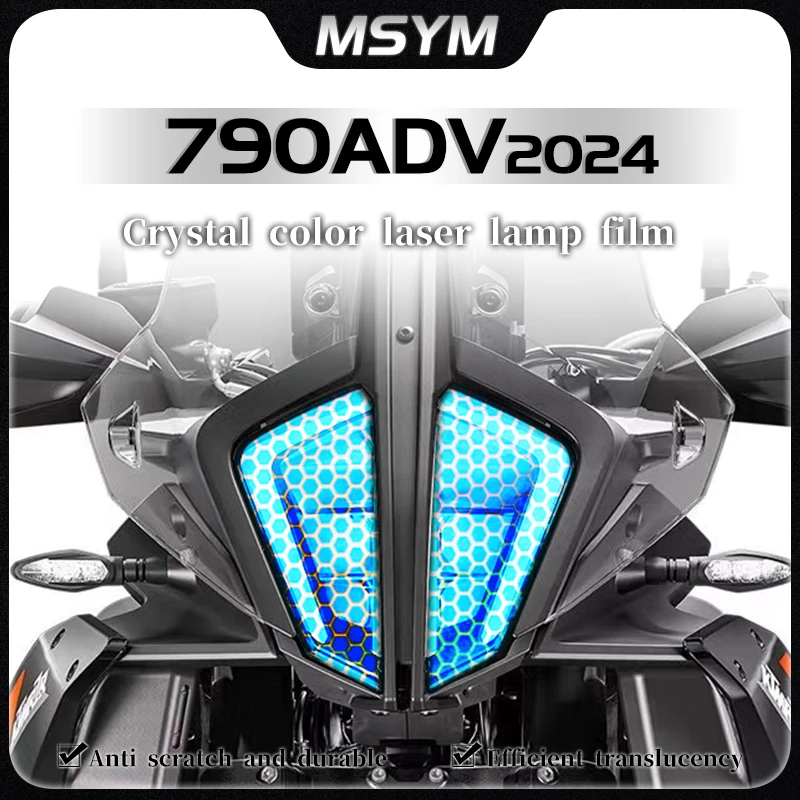 Motorcycle headlight and taillight film honeycomb laser stickers accessories For KTM 790 Adventure 790adv 790 ADV 2024