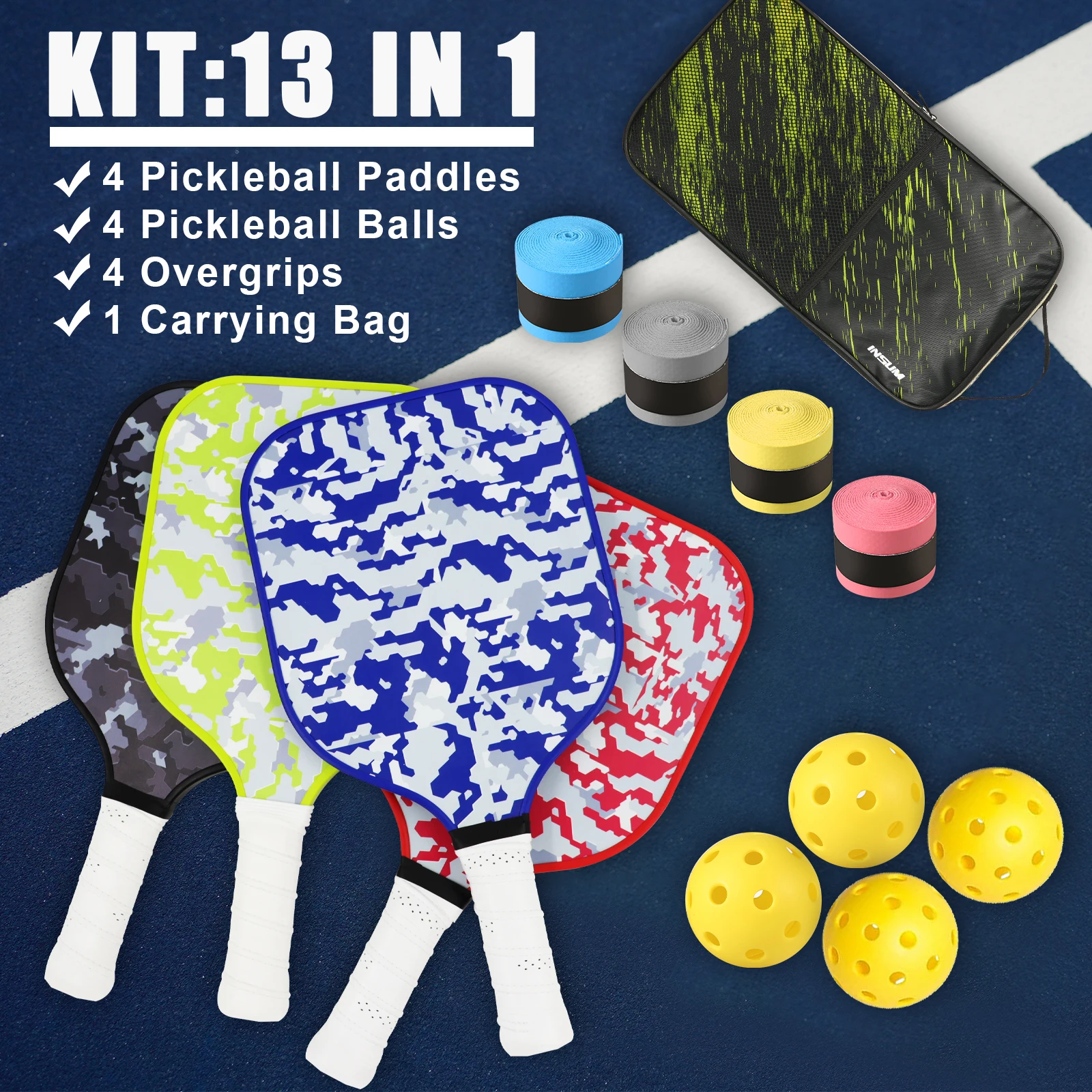 Fiberglass Pickleball Paddles - Sports Equipment Bat review and price