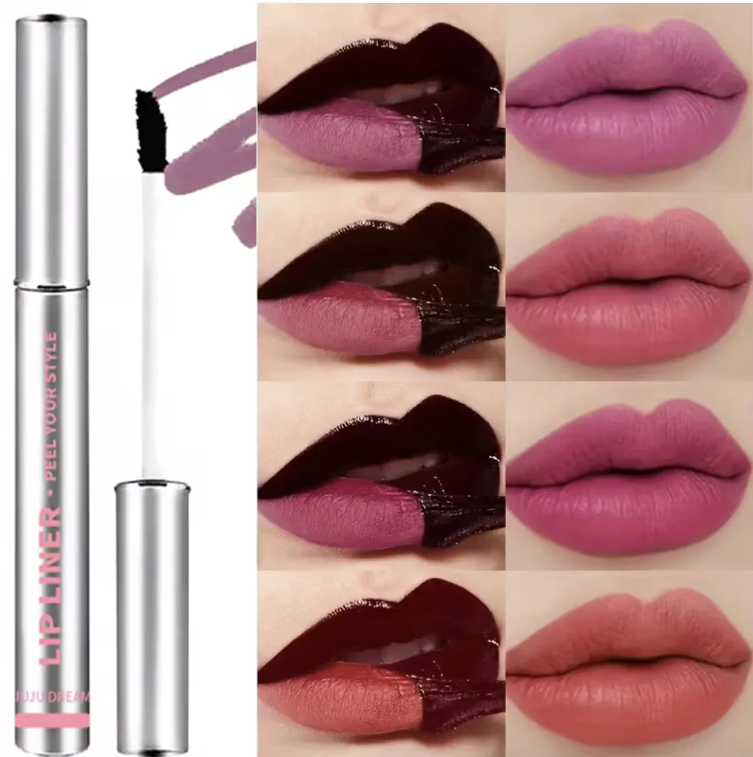 Waterdichte Lip Liner Peel Off Tattoo Lipgloss Waterdichte Langdurige Matte Lip Contour Afscheurbare Lippen Vlek Cosmetica