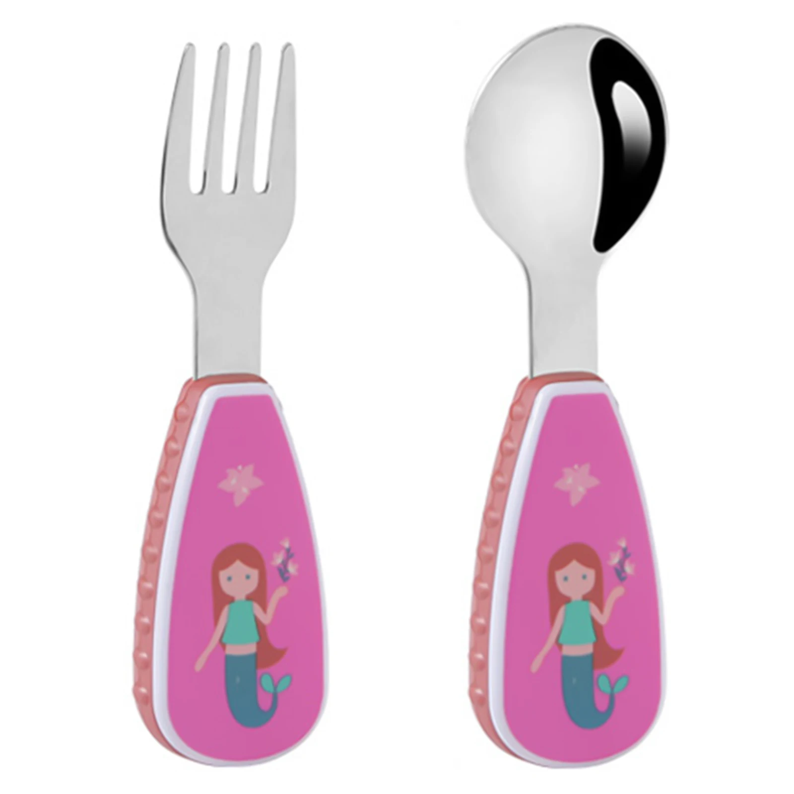 Cartoon Children's Spoon Fork Convenient to Hold Practical Self-Feeding Utensils Suitable for Home Kitchen Supply