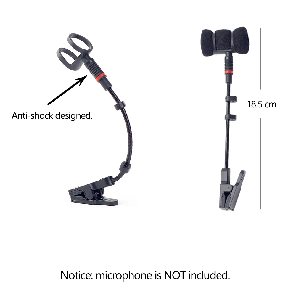 Klips do mikrofonu saksofonowego bez mikrofonu, tylko statyw do mikrofonu saksofonowego, klips do mocowania instrumentów muzycznych saksofonu, trąbki, skrzypiec. — zdjęcie produktu 3