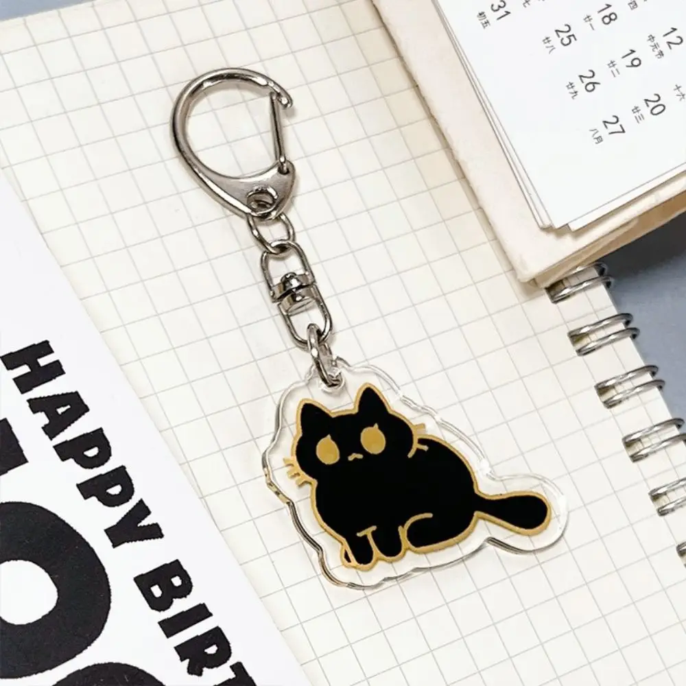 

Cartoon Black Cat Keychain Acrylic Bag Pendant Cute Cat Acrylic Keyring Cute Black Cat Cute Black Cat Pendant Couple Bag Hanging