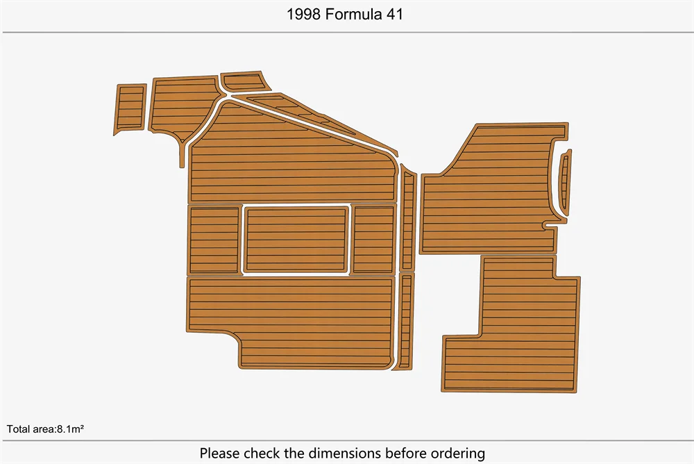 Eva foam Fuax teak seadek marine floor For 1998 Formula 41 Cockpit 1/4