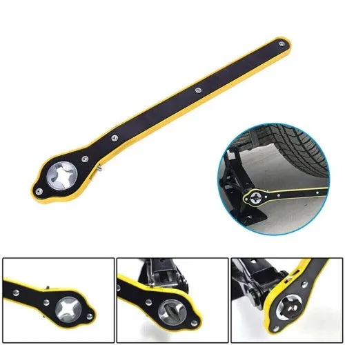 

Auto Labor Saving Jack Ratchet Wrench Tire Jack Removal Wrench Cross car Labor Saving Wrench Rocker Arm