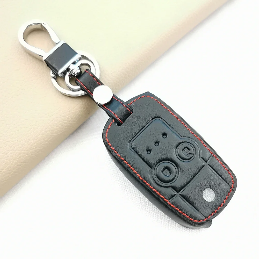 

Leather Key Cover Holder Case Shell for Honda Civic G9 Accord Odyssey CRV Fit City Auto Accessories Car Key Case Protection Fob