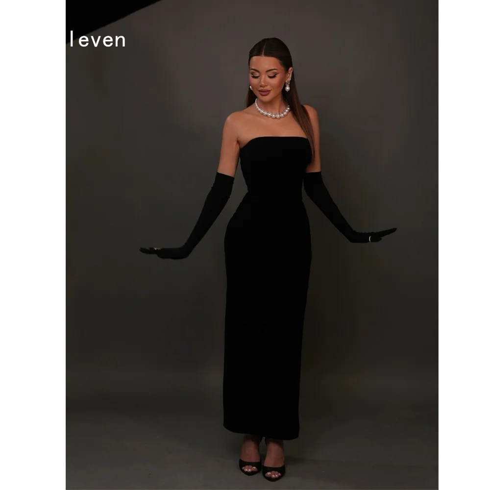 

Smileven Luxury Black Mermaid Prom Dress Sleeveless Party Gowns Formal Strapless Occassion Dress Customized 2026