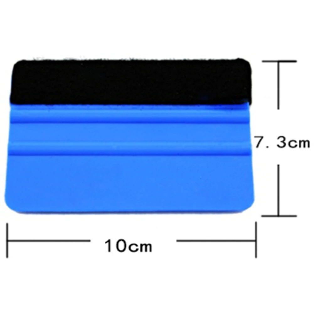 Blue Felt Squeegee Vinyl Film Tool Scraper Car Window Glass Wash Auto Accessories