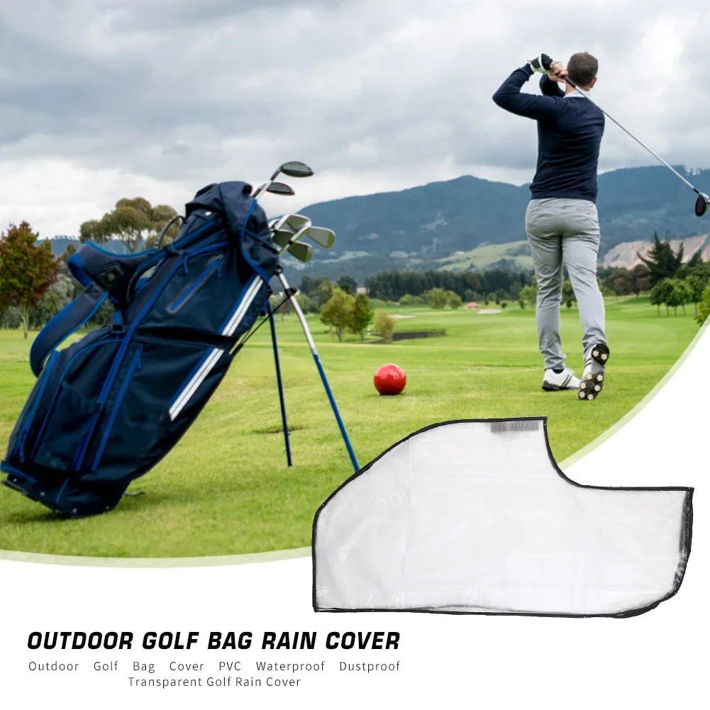 Outdoor Golf Bag Cover PVC Waterproof Dustproof Rainproof Transparent Golf Club Box Rain Cover Portable Protector Supplies