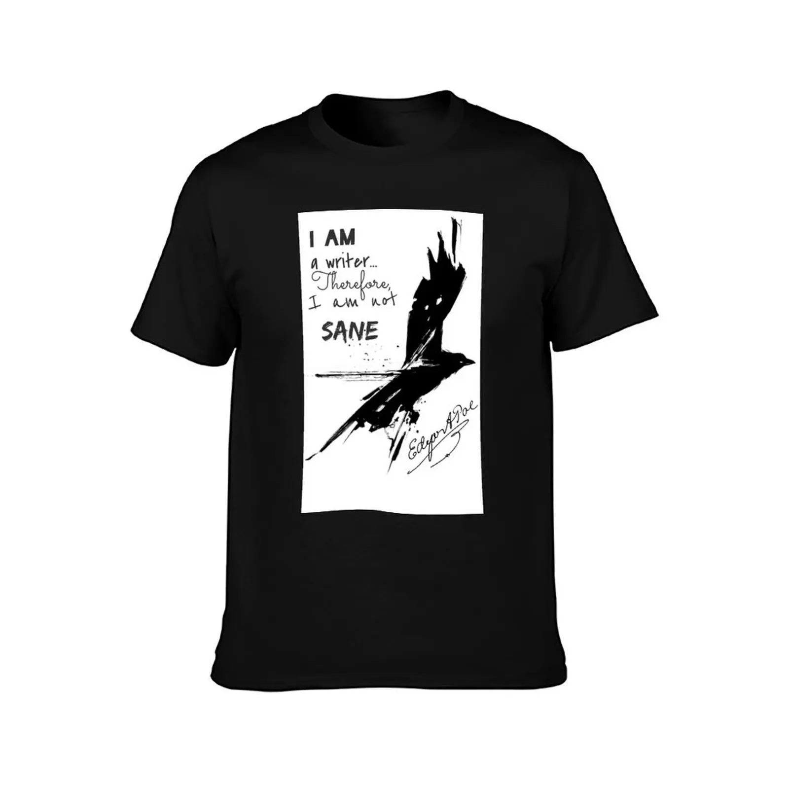 Edgar Allan Poe: I Am A Writer T-Shirt Summer Casual Cotton Tee Oversized Streetwear Tops Vintage Graphic Print 100% Cotton