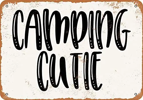 Patisaner 8x12 Aluminum Metal Sign - Camping Cutie - Rusty Look 20x30cm