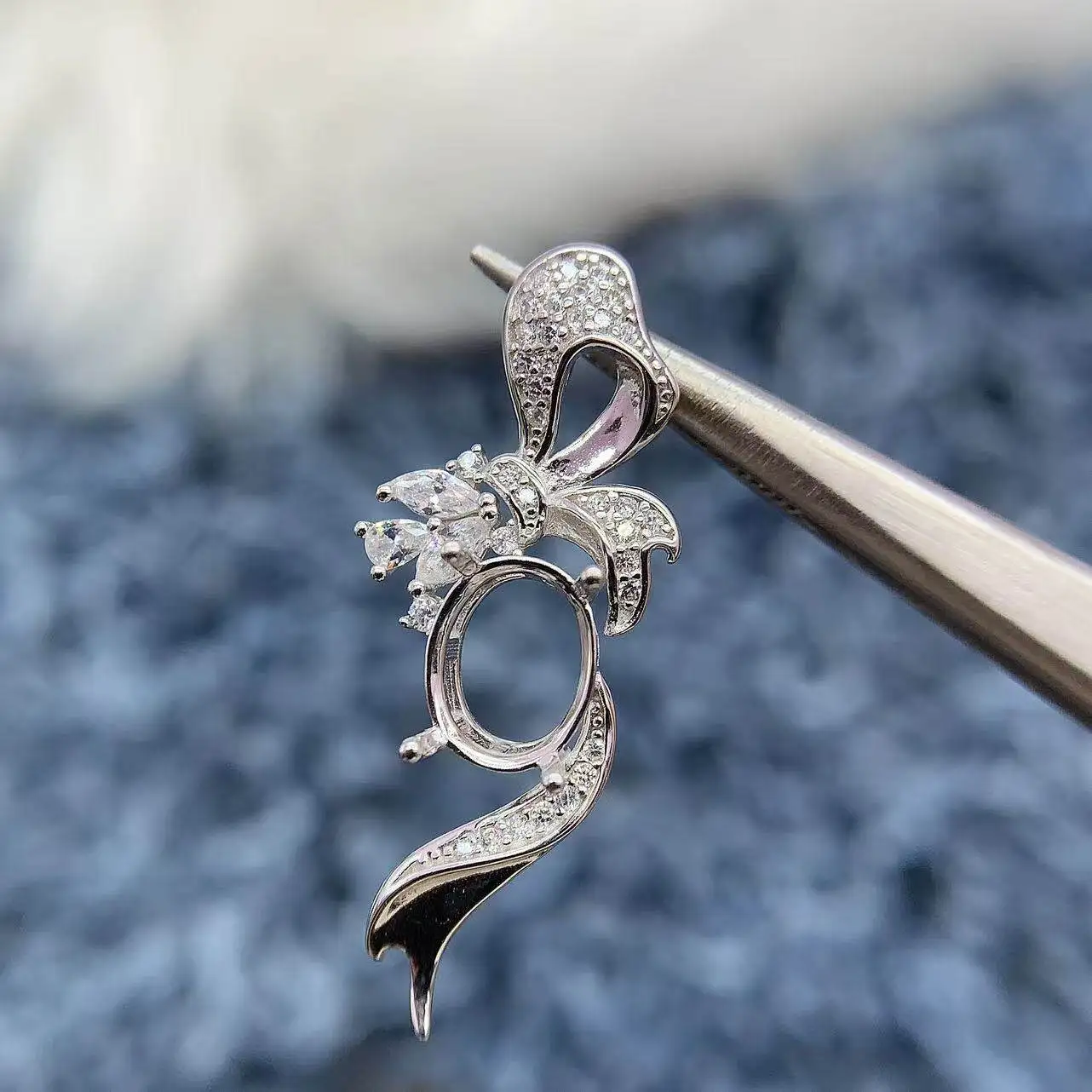 

MeiBaPJ Овальная подвеска-листик 7*9 мм из стерлингового серебра S925 для самостоятельного изготовления украшений, подарок для женщин, простой универсальный ювелирный аксессуар, оптовая продажа