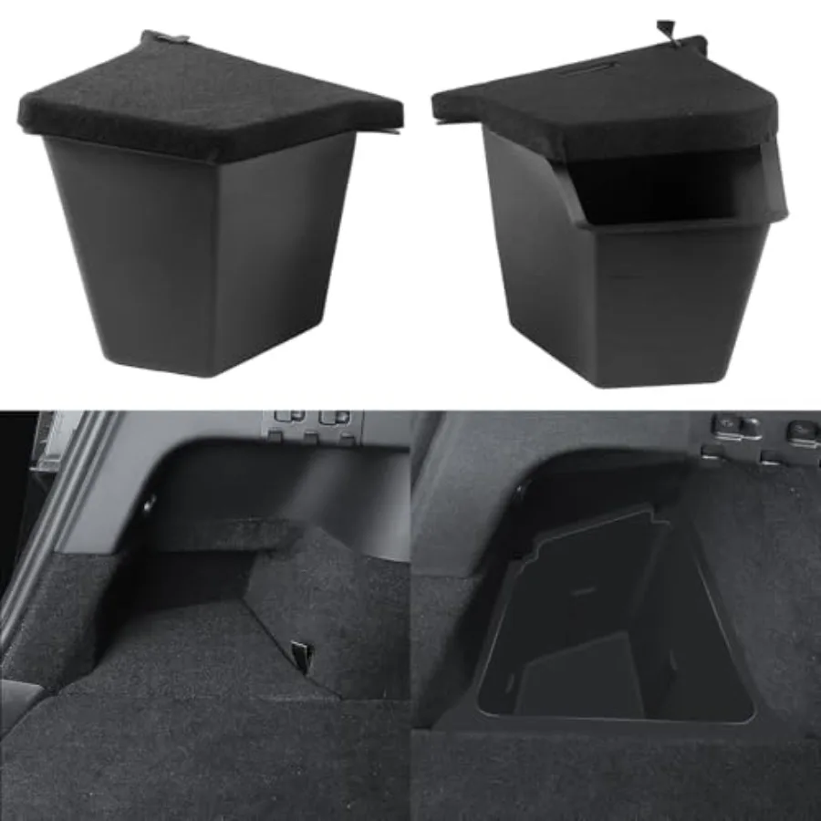 

Tesla Model Y Juniper Rear Trunk Storage Bins 2025 2026 TPE Trunk Organizer with Cover in Juniper Color for Enhanced Cargo Orga