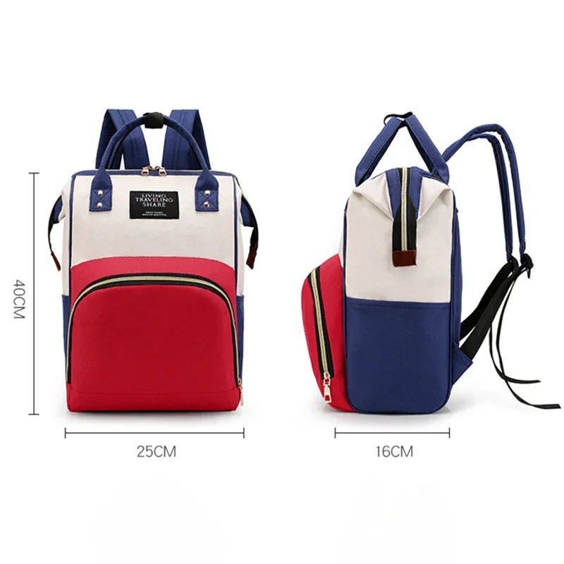 سعة كبيرة قماش حقيبة المومياء متعددة الوظائف زجاجة الطفل العزل الحراري تخزين السفر حقيبة للحمل #6