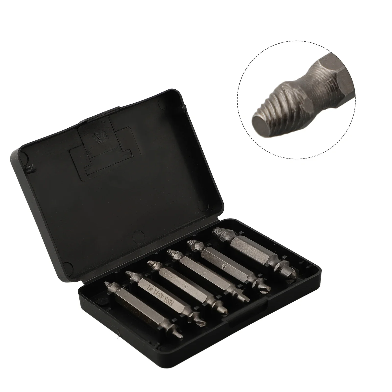 6pcs/Set Speed Out Screw Extractor Drill Bits Broken Damaged Bolt Remover Tools Hand and Power Tool Accessories