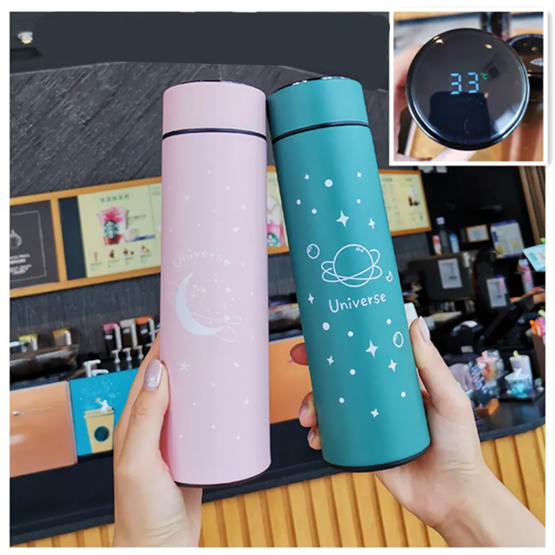 Smart Thermal Bottle Display Temperature Thermal Mug Stainless Steel Food Thermos For Tea Water Bottle With Heating Cup