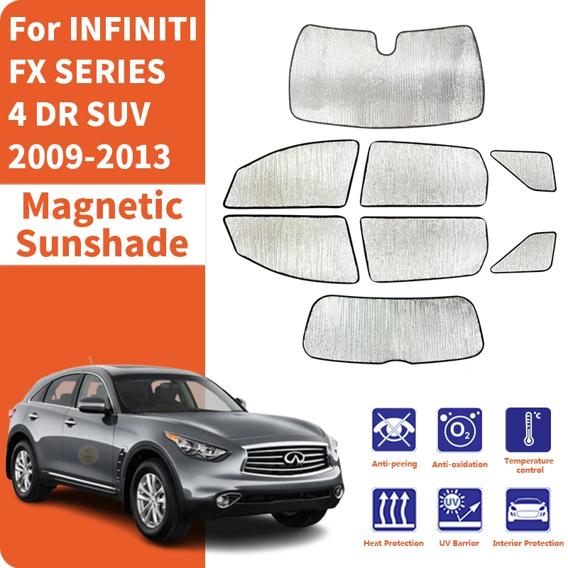 Custom Car Window Sunshade Anti-UV Car Sun Window Visors Sunshade Covers Accessories For INFINITI FX SERIES 4 DR SUV 2009-2013