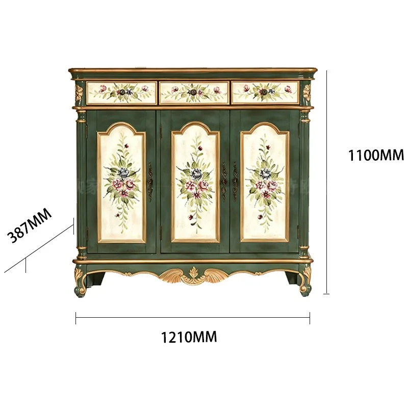 Household storage Large capacity storage Hand-painted shoe cabinet
