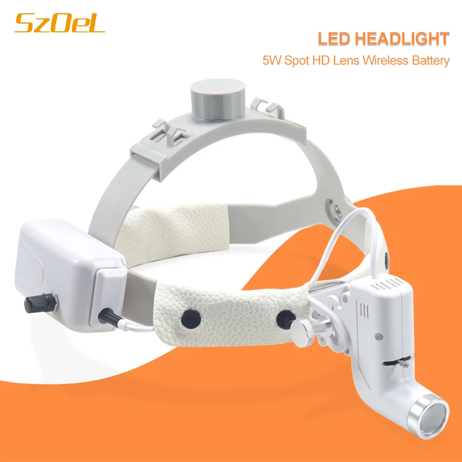 Dental LED Head Light Lamp For Binocular Loupes Brightness Spot Ajustable Dental Lab Headlamp Surgical Headlight