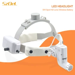 Dental LED Head Light Lamp For Binocular Loupes Brightness Spot Ajustable Dental Lab Headlamp Surgical Headlight