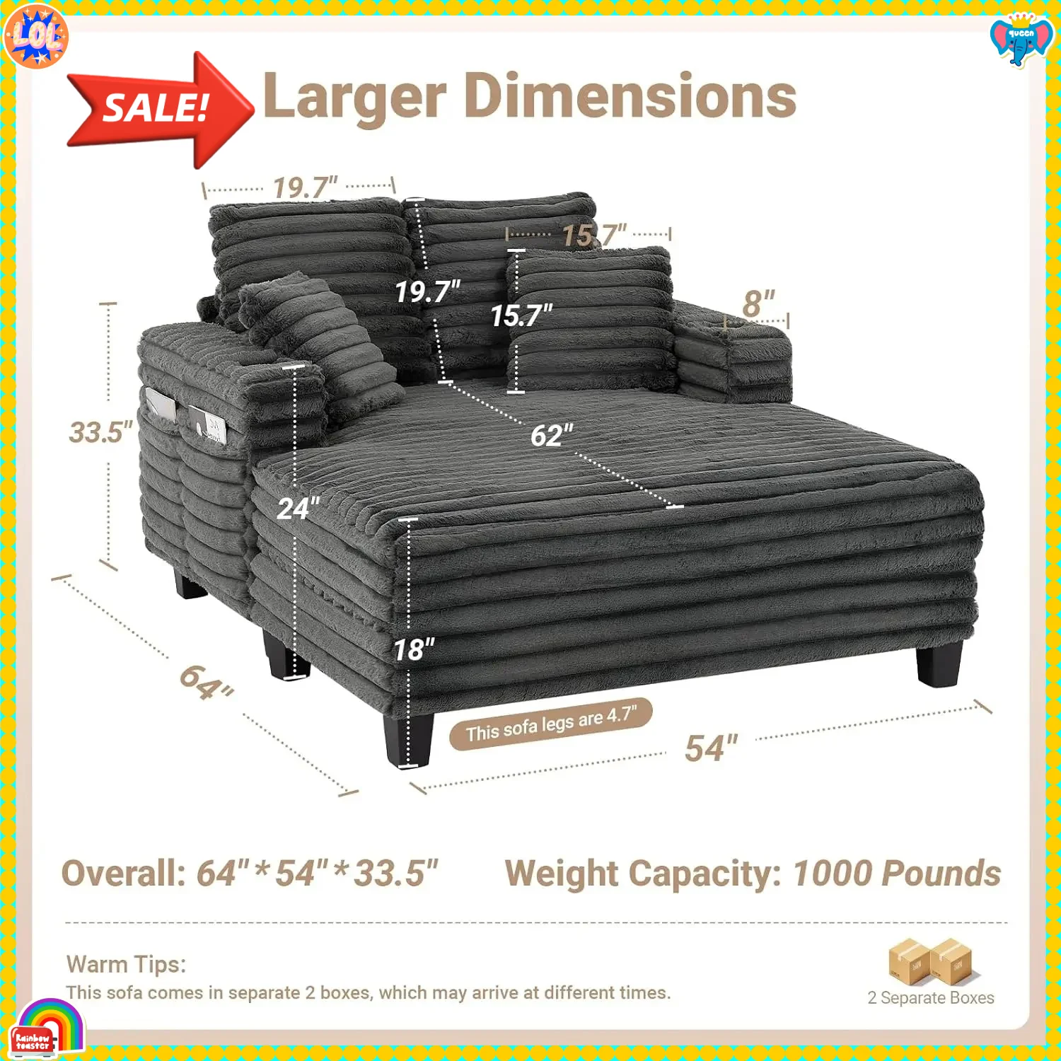 

Бестселлер: 64-дюймовое кресло-шезлонг для дома, увеличенное кресло-кровать с деревянным каркасом, обитый диван-кровать для гостиной, для просмотра фильмов