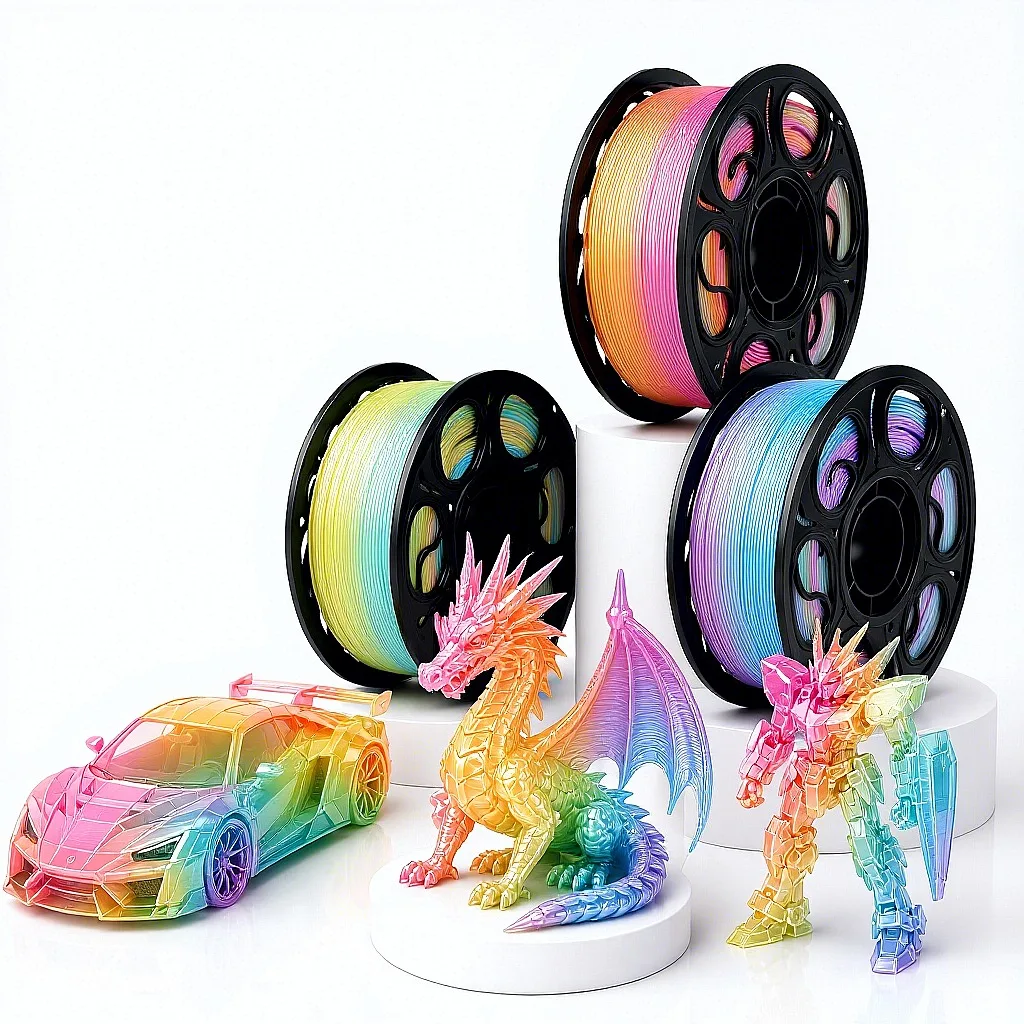 Multicolor PLA Filament 1.75mm 1kg 3D Printing Consumables 3D Printer Eco-friendly PLA Series