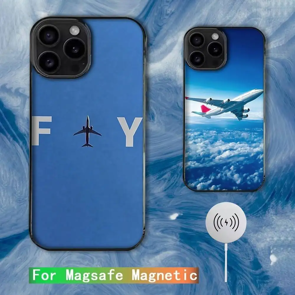 

Airplane Plane Phone Case For iPhone 16e,16,15,14,13,12,11,Plus,Pro,Max,Mini Magsafe Magnetic Wireless Charging