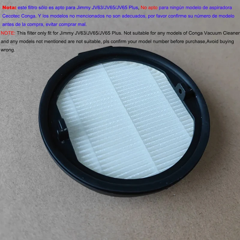 Vacuums HEPA Filter Replacements for JIMMY JV63 JV65 JV65 PLUS Handheld Cordless Vacuum Cleaner Filters Accessory,Not for Conga