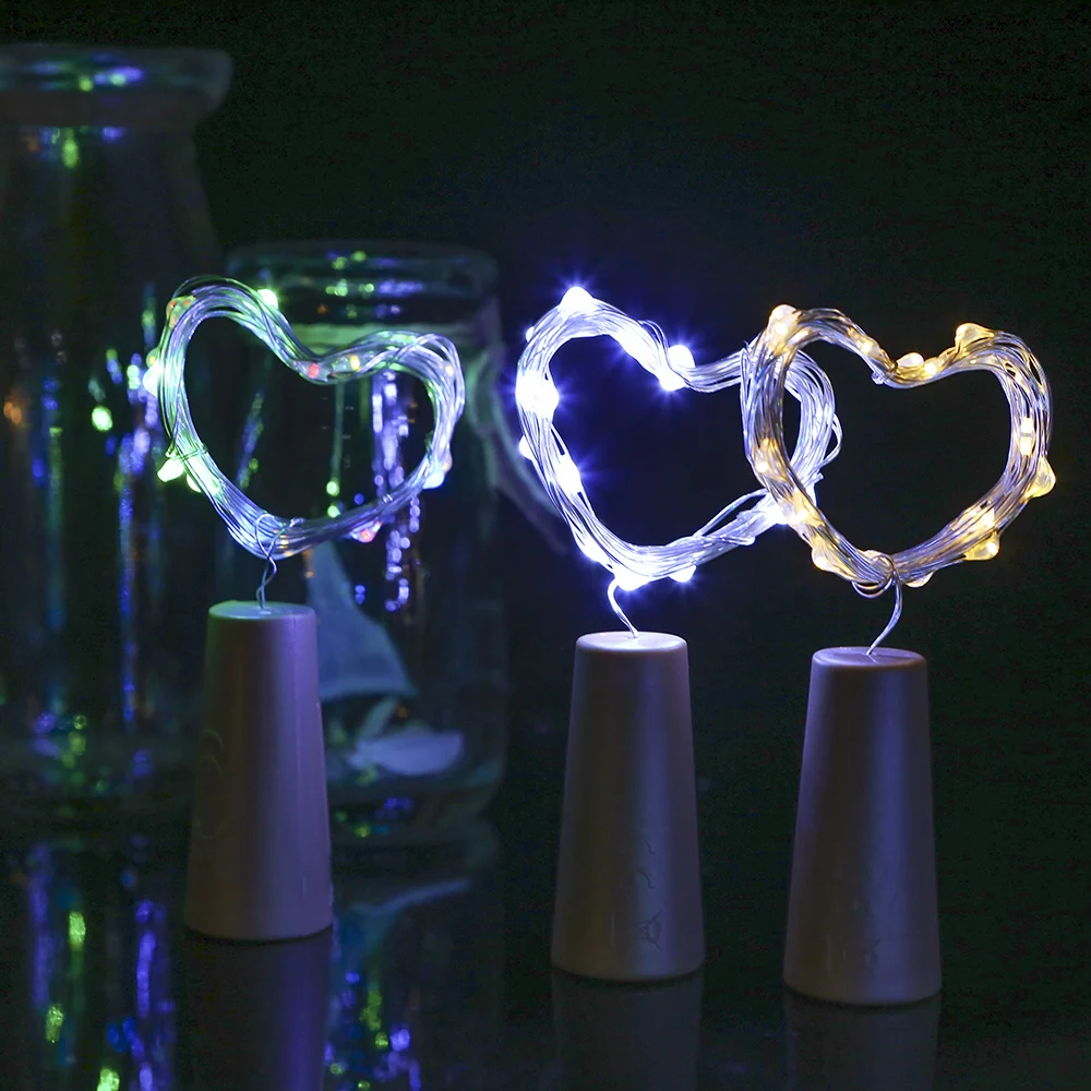 

4.5V 1.2W 2Meters 20 LED Copper Wire Fairy String Light White Twistable Bendable Foldable Bottle Stopper Atmosphere Lamp IP65